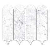 Euromarmo Carrara Venatino Mosaic Feather Honed Tile 338x260mm Sheet (82x260mm Chip Piece)