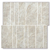 Euromarmo Mosaic Taj Mahal Nova Brick Honed Tile 300x300mm Sheet