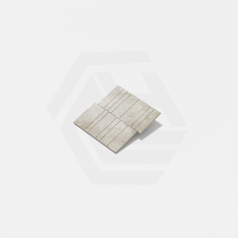 Euromarmo Mosaic Taj Mahal Nova Brick Honed Tile 300x300mm Sheet