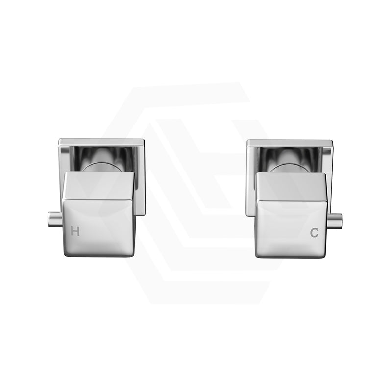 Chrome Cubic Shower Bath Wall Taps