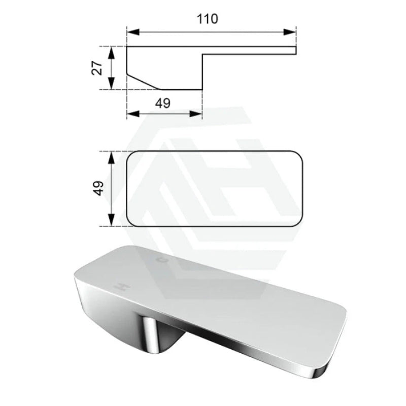 Solid Brass Square Wall Mixer for Bathtub and Basin Variant Colour Available