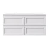 Lukka 600-1500mm Hamilton Wall Hung PVC Vanity Cabinet ONLY Matt Black/Matt White