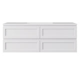 Lukka 600-1500mm Hamilton Wall Hung PVC Vanity Cabinet ONLY Matt Black/Matt White