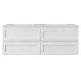 Lukka 600-1500mm Hamilton Wall Hung PVC Vanity Cabinet ONLY Matt Black/Matt White