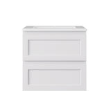 Lukka 600-1500mm Hamilton Wall Hung PVC Vanity Cabinet ONLY Matt Black/Matt White
