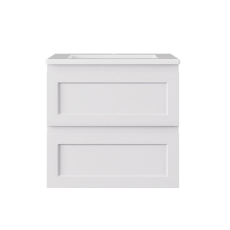 Lukka 600-1500mm Hamilton Wall Hung PVC Vanity Cabinet ONLY Matt Black/Matt White