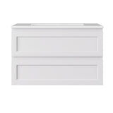 Lukka 600-1500mm Hamilton Wall Hung PVC Vanity Cabinet ONLY Matt Black/Matt White