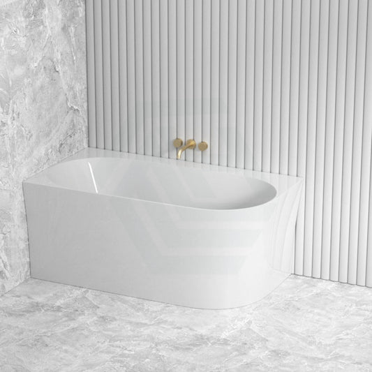 Fienza 1400Mm Chloe Bathtub Left/Right Corner Acrylic Gloss White No Overflow Bathtubs