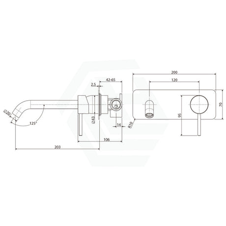 Fienza 160Mm/200Mm Outlet Kaya Wall Basin/Bath Mixer With Spout Matt White 200Mm Mixers With