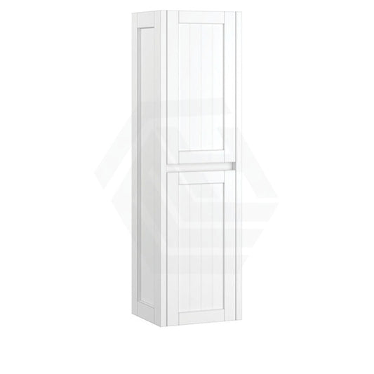 Fienza 400x350x1400mm Hampton Wall Hung Bathroom Vanity Tall Boy Satin White MDF Board