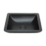 Fienza 420x420x105mm Classique Matt Black Cast Stone Above Counter Basin