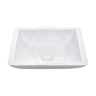 Fienza 420x420x105mm Classique Matt White Cast Stone Above Counter Basin