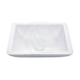 Fienza 420x420x105mm Classique Matt White Cast Stone Above Counter Basin