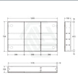 300/600/750/900/1200mm PVC Pencil Edge Gloss White MDF board Mirror Shaving Cabinet With Shelves