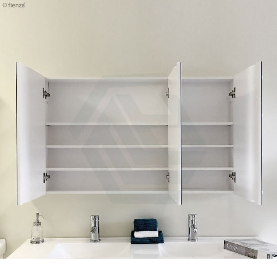 300/600/750/900/1200mm PVC Pencil Edge Gloss White MDF board Mirror Shaving Cabinet With Shelves