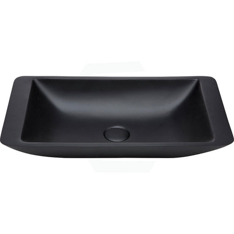 Fienza 600x345x105mm Classique Matt Black Cast Stone Above Counter Basin