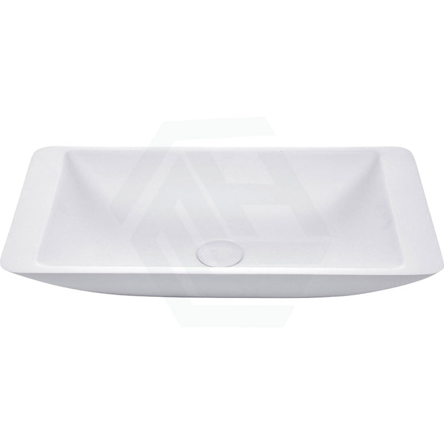 Fienza 600x345x105mm Classique Matt White Cast Stone Above Counter Basin