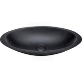 Fienza 600x350x105mm Bahama Matt Black Cast Stone Above Counter Basin