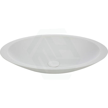 Fienza 600x350x105mm Bahama Matt White Cast Stone Above Counter Basin