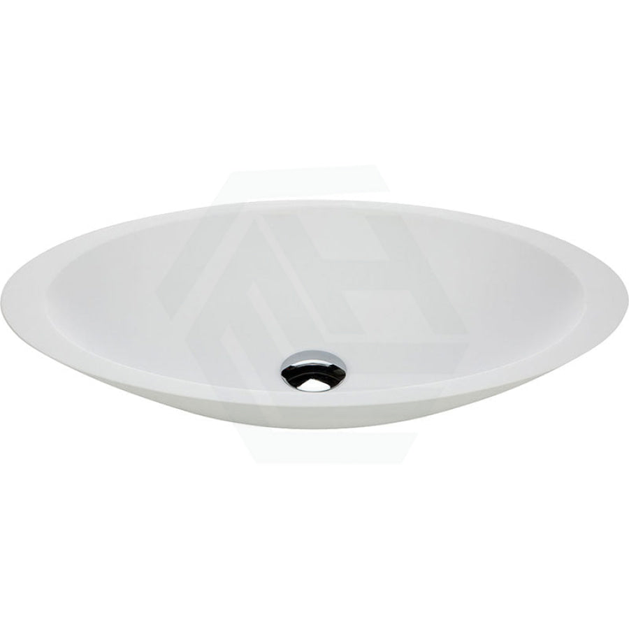Fienza 600x350x105mm Bahama Matt White Cast Stone Above Counter Basin
