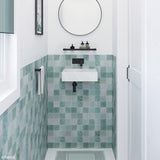 Fienza 600x425x150mm Reba Rectangle Gloss White Wall Hung Ceramic Left / Right Bowl Basin