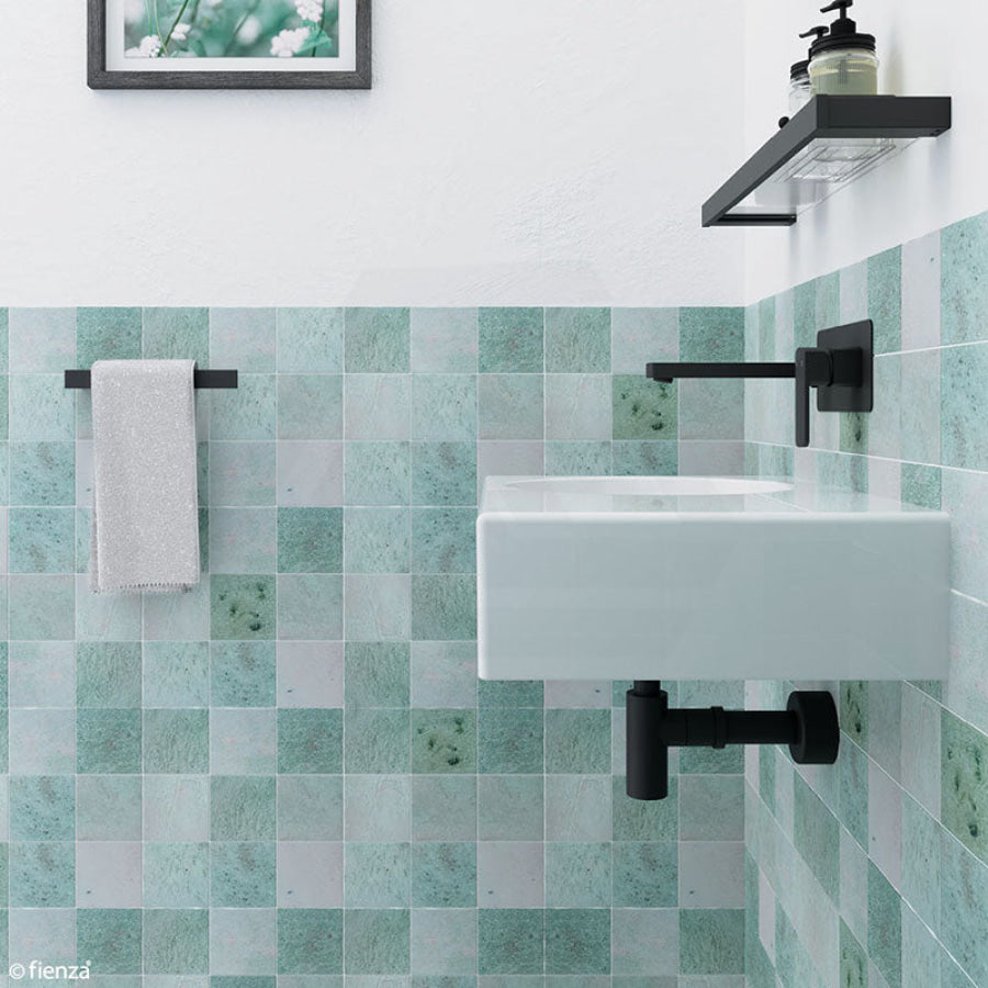 Fienza 600x425x150mm Reba Rectangle Gloss White Wall Hung Ceramic Left / Right Bowl Basin