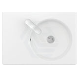 Fienza 600x425x150mm Reba Rectangle Gloss White Wall Hung Ceramic Left / Right Bowl Basin