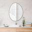 Fienza 700/900/1200Mm Pebble Matt Black Asymmetrical Special Shape Framed Wall Mirror Mirrors