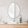 Fienza 700/900/1200Mm Pebble Matt Black Asymmetrical Special Shape Framed Wall Mirror Mirrors