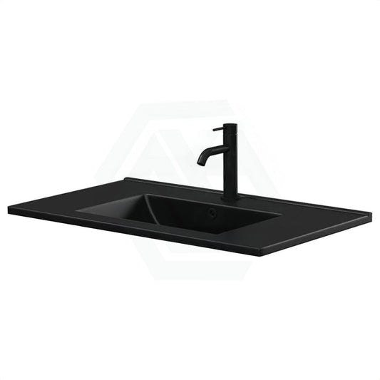Fienza 750/900/1200Mm Dolce Matt Black Ceramic Bathroom Basin-Top Vanity Tops