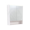 Fienza 750/900/1200Mm Led Pencil Edge Mirror Cabinet With Display Shelf Gloss White Shaving Cabinets