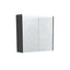 Fienza 750/900/1200Mm Led Pencil Edge Mirror Cabinet With Satin Black Side Panels Shaving Cabinets