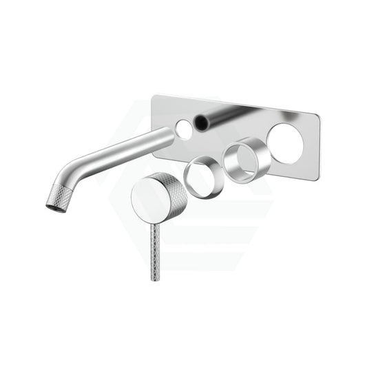 Fienza Axle 160/200Mm Outlet Chrome Basin/Bath Wall Mixer Dress Kit Only Soft Square Plate 200Mm