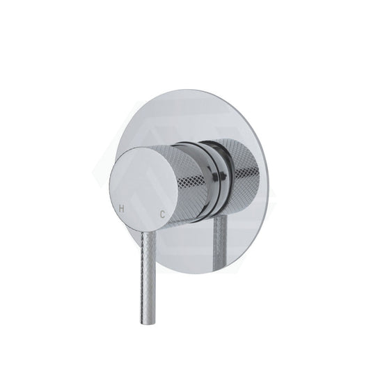 Fienza Axle Chrome Wall Mixer Large Round Plate Mixers