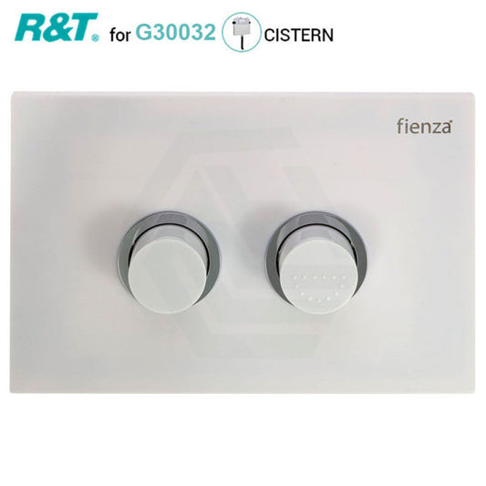 Fienza Gloss White R&T Raised Care Toilet Flush Button Toilets Push Buttons