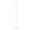 Fienza Kaya Matt White Floor Mounted Bath Outlet Round Mixers
