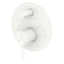 Fienza Kaya Matt White Round Wall Diverter Mixer 150Mm Plate Mixers With