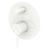 Fienza Kaya Matt White Round Wall Diverter Mixer 150Mm Plate Mixers With