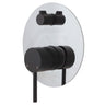Fienza Kaya Matte Black Wall Diverter Mixer Large Round Plates Multi-Colour Mixers 
