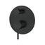 Fienza Kaya Matte Black Wall Diverter Mixer Large Round Plates Multi-Colour Matt Mixers 