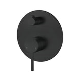 Fienza Kaya Matte Black Wall Diverter Mixer Large Round Plates Multi-Colour Matt Mixers 