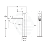 Fienza Kaya Medium Basin Mixer Chrome Mixers
