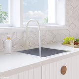 Fienza Kaya Sink Mixer Warm White Gloss Swivel Mixers