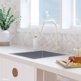 Fienza Kaya Sink Mixer Warm White Gloss Swivel Mixers