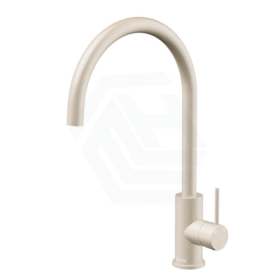 Fienza Kaya Sink Mixer Warm White Gloss Swivel Mixers