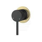 Fienza Kaya Wall Mixer Matte Black Small Round Plate Multi-Colour Mixers
