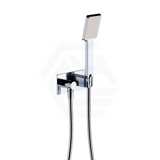 Fienza Koko Chrome Hand Shower With Soft Square Plate Handheld Sets