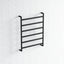 Fienza Koko Heated Towel Rail 600Mm 4/6/9 Square Bars Matt Black Rails
