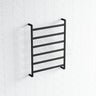 Fienza Koko Heated Towel Rail 600Mm 4/6/9 Square Bars Matt Black Rails