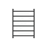 Fienza Koko Heated Towel Rail 600Mm 4/6/9 Square Bars Matt Black Rails